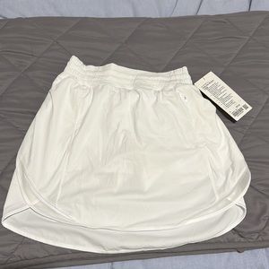 NWT Lululemon White Hotty Hot HR Skort Long